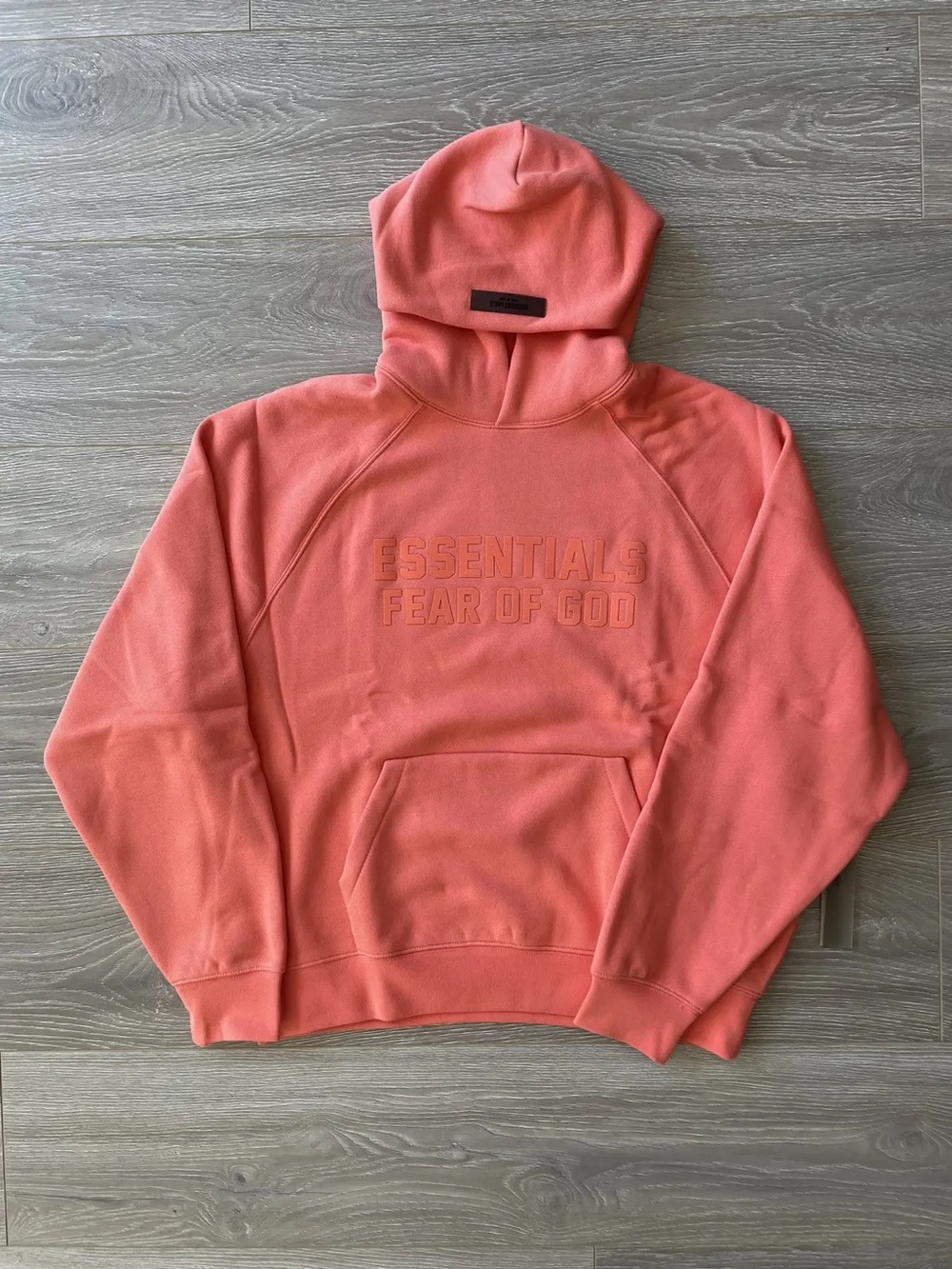 Fear of God Essentials Coral Hoodie β Medium